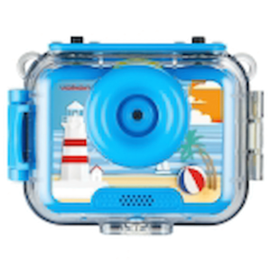 Volkano Kids Funtime 2.0 Series Waterproof Camera with 180deg Rotatable Screen - Blue