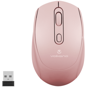 Volkano Willow Series 4D Wireless Mouse - Pink