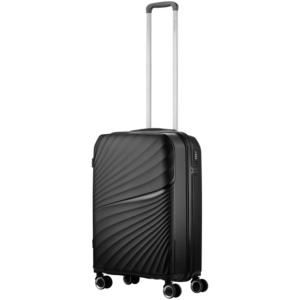 Travelwize Quartz PP 55cm 4-Wheel Spinner Luggage - Black