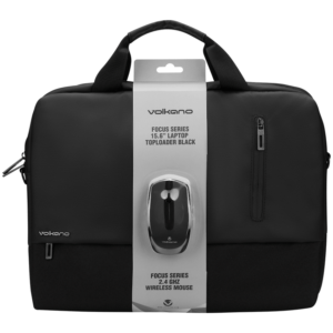 Volkano Focus Series 15.6" Laptop Toploader & Wireless Mouse