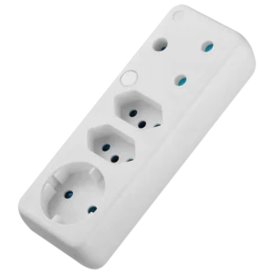 SWITCHED 4 Way Schuko Adaptor