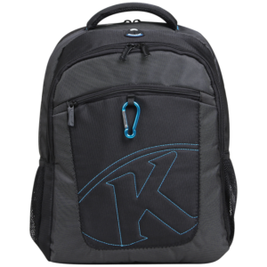 Kingsons 15.6" black laptop backpack with key chain
