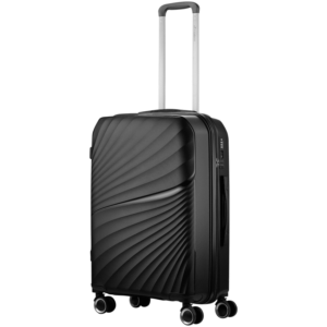Travelwize Quartz PP 66cm 4-Wheels Spinner Luggage - Black