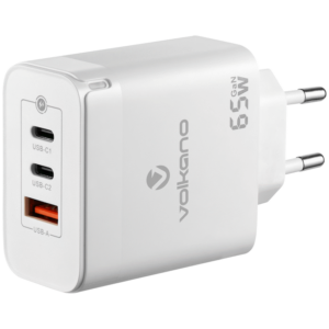 Volkano Potent Trio 65w GaN 3 Port Wall Charger