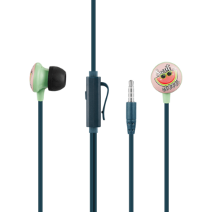 Volkano Kiddies Series Earphones with Keychain - Watermelon