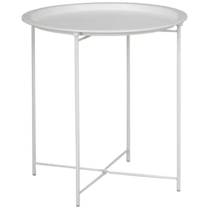 Everfurn Nala Side Table White, Painted MDF, Steel Frame, 2 Pack