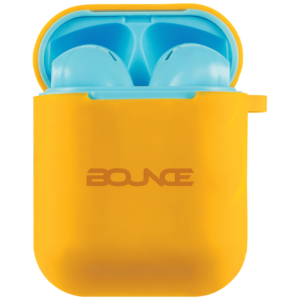 Bounce Buds Series True Wireless Earphones with Silicone Accessories - Blue/Orange