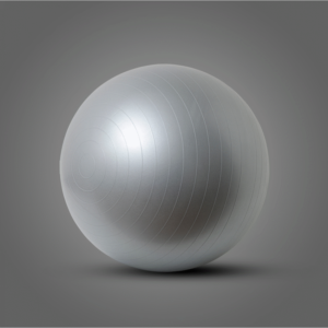 Volkano Active 65cm Anti-Burst Gym Ball - Gunmetal Grey