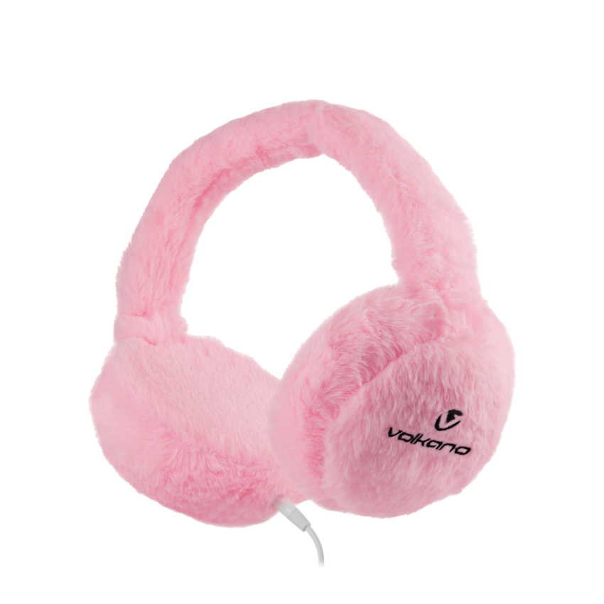 Volkano Kids Llama Series Wired Headphones with Case - Pink