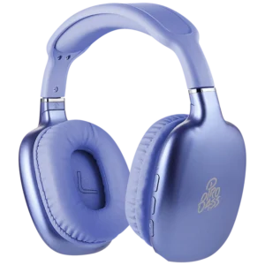 Pro Bass Retro Bluetooth Wireless Headphone with PU Case - Purple
