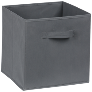 Everfurn Storeman Grey, Collapsible Fabric Organiser Storage Basket - 5 Pack