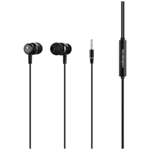 Volkano Earphones with Mic - STANNIC SERIES - Black