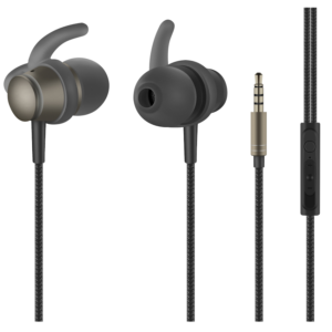 Volkano Titanium Series AUX Earphone - Gun Metal