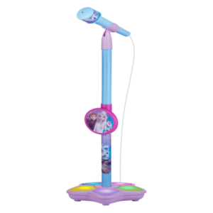 Disney Frozen Auxiliary Star Karaoke Microphone Stand with Colourful Lights