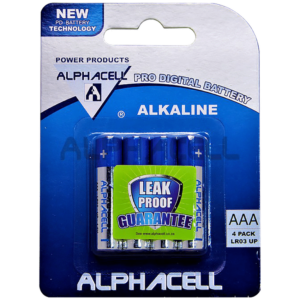 Alphacell Alkaline Pro Digital - AAA 4 Pc Carded