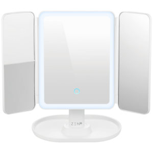 ZEN Selene Series Detachable Trifold Makeup Mirror - White