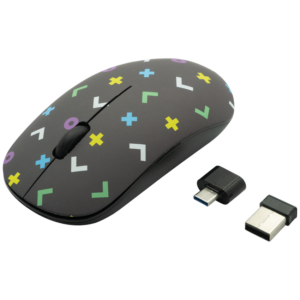 Volkano Tag Series 2.4G Wireless Optical Mouse - USB/Type-C - Geo