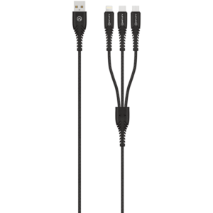 Amplify Linked Series 3-in-1 Charging Cable - Black