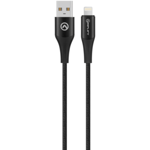 Amplify Linked Series USB to Lightning Braided Cable - Black 1m