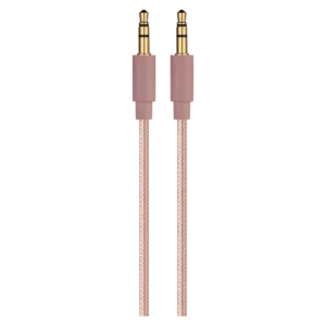 Premio Braided AUX Cable 2m - Rose Gold
