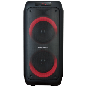 Volkano Helios Series Dual 8" Party Speaker with Microphone & Light Effects