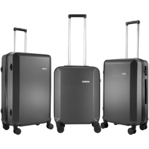 Travelwize Cyclone ABS 4-Wheel Spinner 3-Piece Luggage Set - Granite