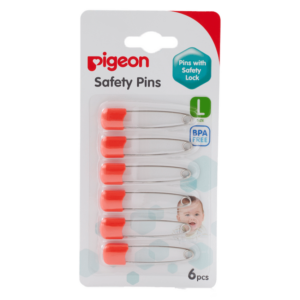 Pigeon Safety Pin (L) 6 Pcs/Card