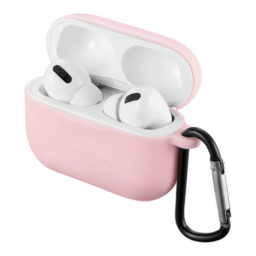 Amplify Note X Series TWS Earphones - White Case + Pink Cover