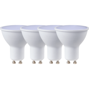 Switched 3w GU10 Rechargeable LED Light Bulb - CW - 4 Pack