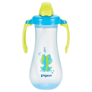 Pigeon Tall Straw Bottle - Blue