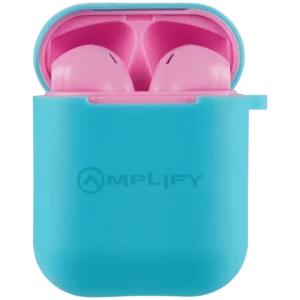Amplify Buds Series True Wireless Earphones with Silicone Accessories - Pink/Blue