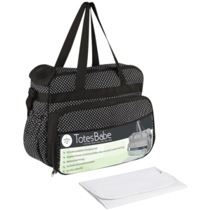 Totes Babe Vivir 20L Diaper Bag, Black