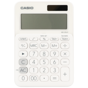 Casio MS-20UC - Desktop calculator 12 Digit - White