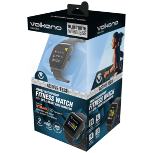 Volkano Active Tech Enduro Series GPS Watch with Heart Rate Monitor - Black