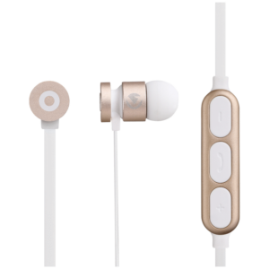 Volkano Mercury Series Bluetooth Magnetic Earphones - Gold/White