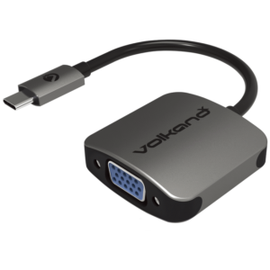 VolkanoX Core VGA series USB Type C to VGA converter - 10cm - Charcoal