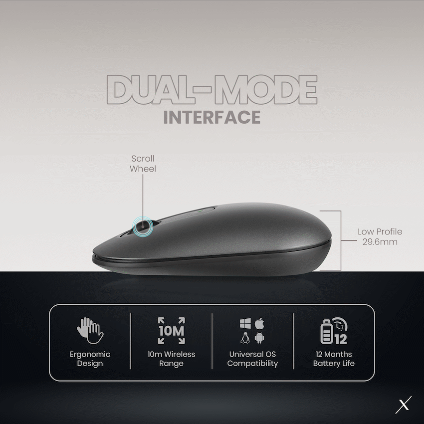 VolkanoX Lava Bluetooth Wireless Mouse - Gunmetal - Image 10