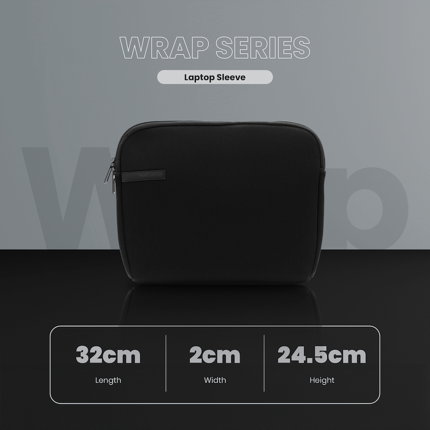 Volkano Wrap series 13.3" Laptop sleeve Black - Image 8