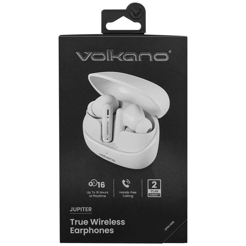 Volkano Jupiter Series TWS Earphones - White - Image 9