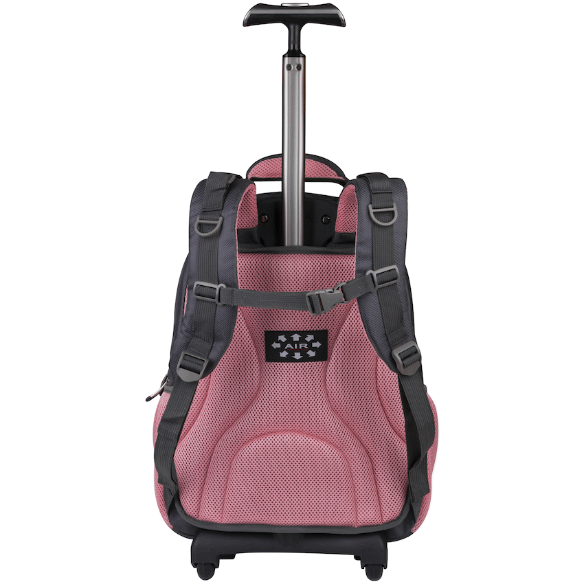Volkano Orthopaedic Trolley Backpack 27L - Dark Grey/Pink - Image 8