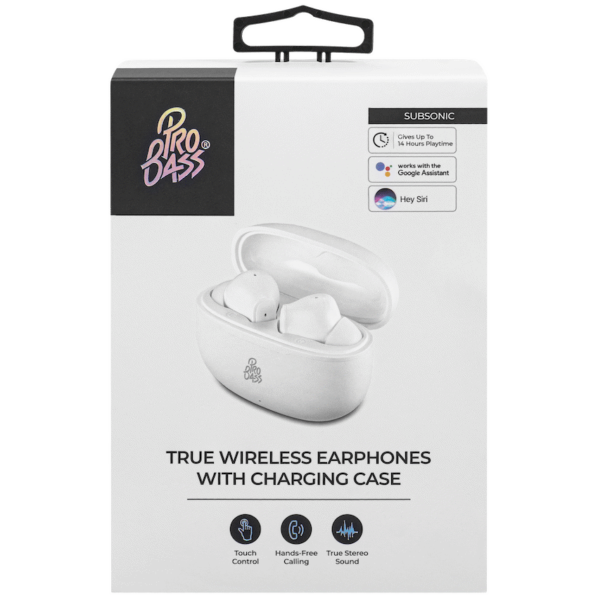 Pro Bass SubSonic TWS Earphone - White - Image 8