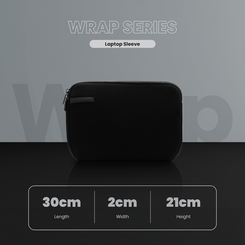 Volkano Wrap series 11.6" Laptop sleeve Black - Image 5