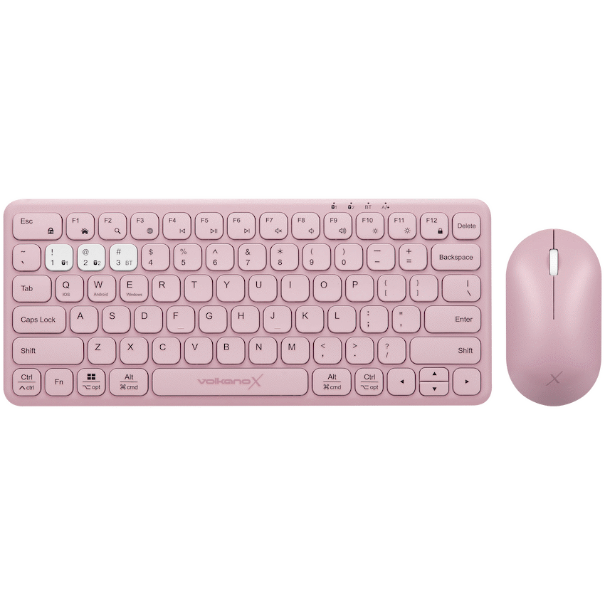 VolkanoX Blaze Bluetooth Wireless Keyboard and Mouse Combo - Rose - Image 11