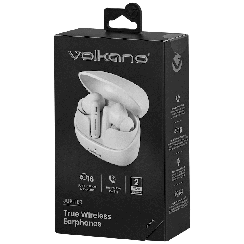 Volkano Jupiter Series TWS Earphones - White - Image 10