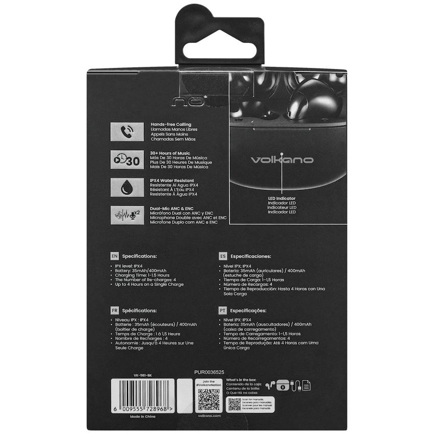 Volkano Soundshield TWS Earphones with ANC & ENC - Black - Image 11