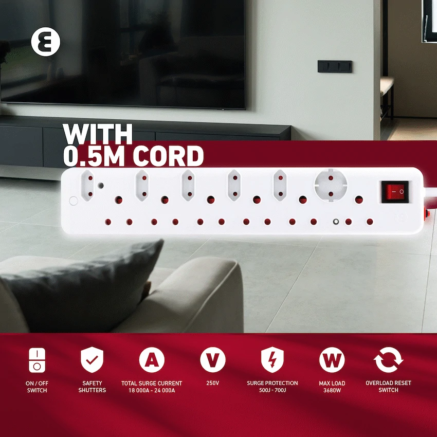 Ellies 12-Way High-Surge Multiplug 0.5m - Image 14