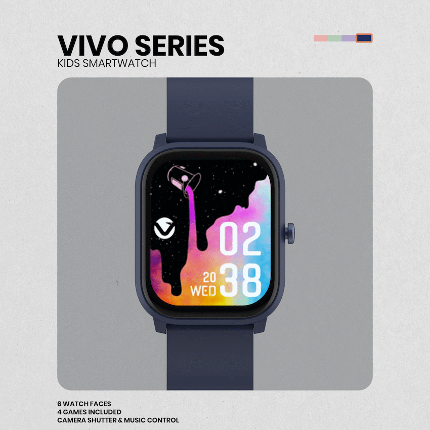 Volkano Vivo Series Kids Smart Watch - Dark Blue - Image 11