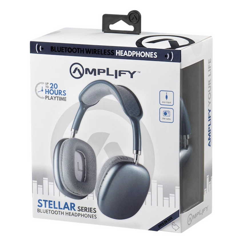 Amplify Stellar Series Bluetooth Headphones - Blue - Image 11