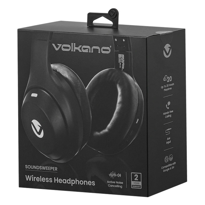 Volkano SoundSweeper Series Active Noise Cancelling bluetooth Headphones - Black - Image 12