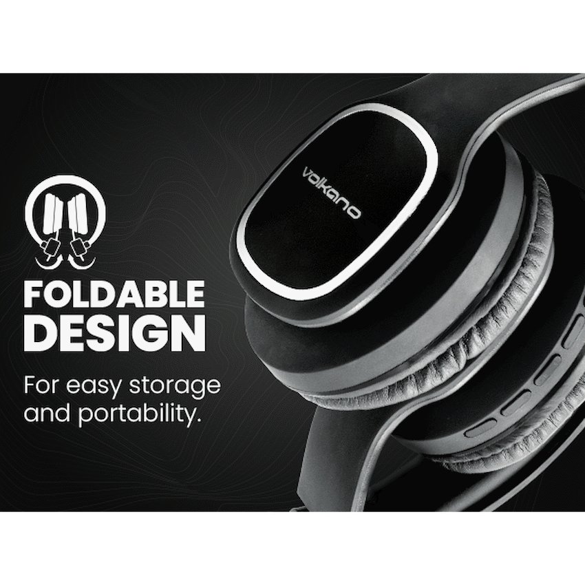 Volkano Phonic Series Bluetooth Full Size Headphones - Black - Image 18